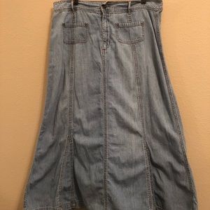 Jean long skirt